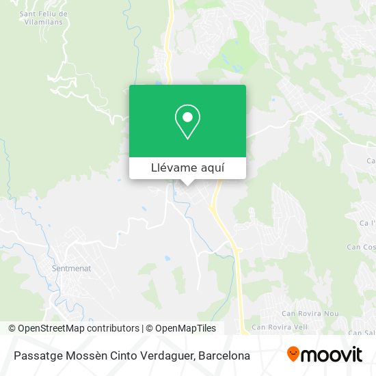 Mapa Passatge Mossèn Cinto Verdaguer
