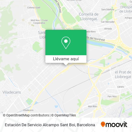 Mapa Estación De Servicio Alcampo Sant Boi