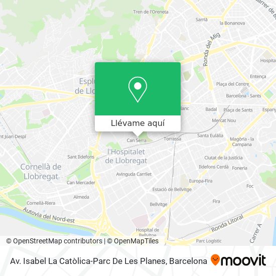 Mapa Av. Isabel La Catòlica-Parc De Les Planes