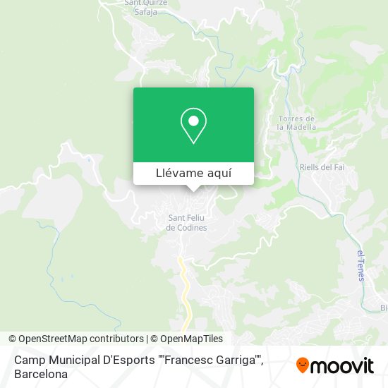 Mapa Camp Municipal D'Esports ""Francesc Garriga""