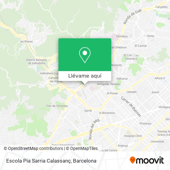 Mapa Escola Pia Sarria Calassanç