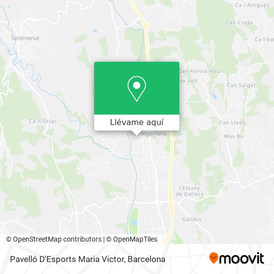 Mapa Pavelló D'Esports Maria Victor