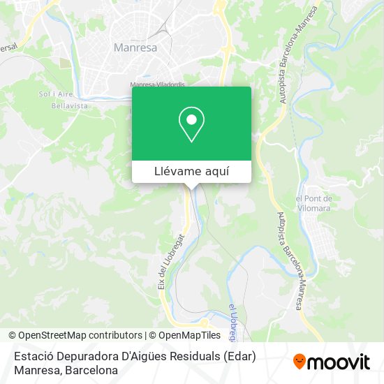 Mapa Estació Depuradora D'Aigües Residuals (Edar) Manresa