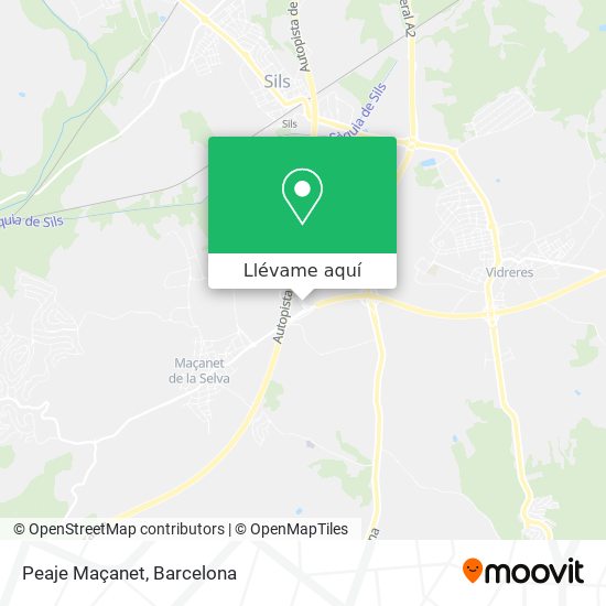 Mapa Peaje Maçanet