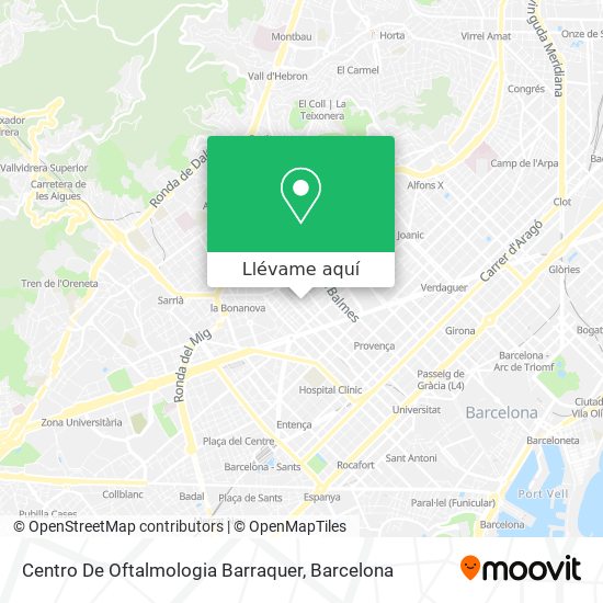 Mapa Centro De Oftalmologia Barraquer