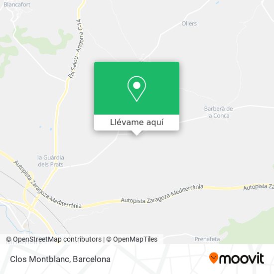 Mapa Clos Montblanc