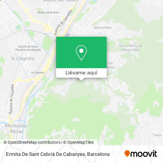 Mapa Ermita De Sant Cebrià De Cabanyes