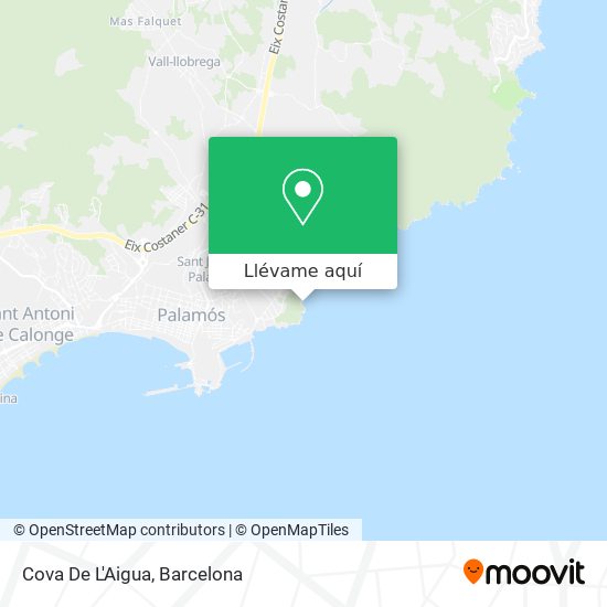 Mapa Cova De L'Aigua