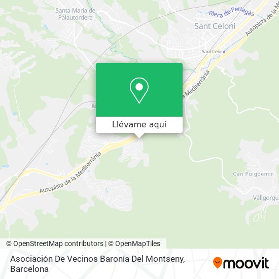 Mapa Asociación De Vecinos Baronía Del Montseny