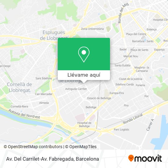 Mapa Av. Del Carrilet-Av. Fabregada