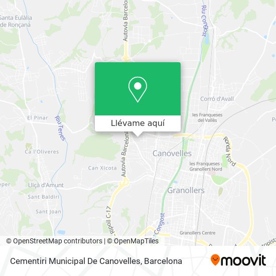 Mapa Cementiri Municipal De Canovelles