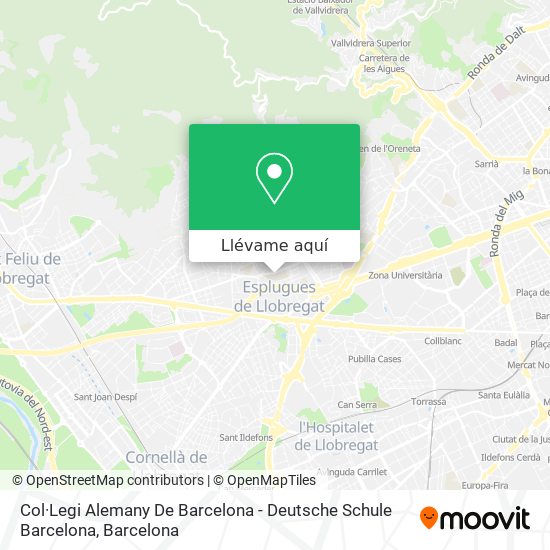 Mapa Col·Legi Alemany De Barcelona - Deutsche Schule Barcelona