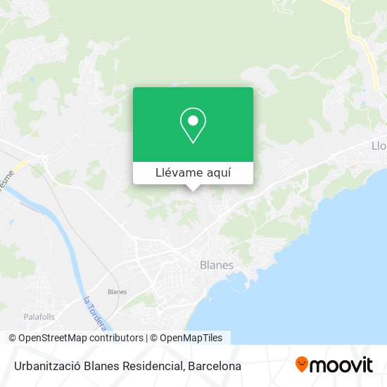 Mapa Urbanització Blanes Residencial
