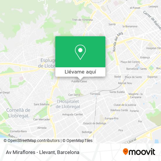 Mapa Av Miraflores - Llevant