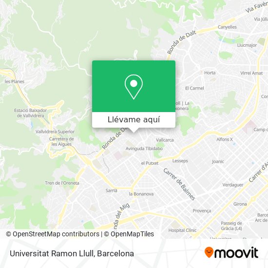 Mapa Universitat Ramon Llull