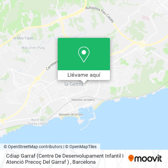 Mapa Cdiap Garraf (Centre De Desenvolupament Infantil I Atenció Precoç Del Garraf )