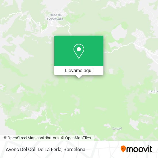 Mapa Avenc Del Coll De La Ferla
