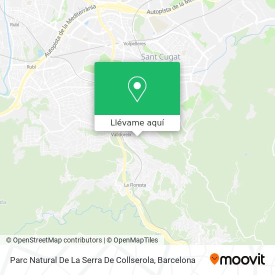 Mapa Parc Natural De La Serra De Collserola