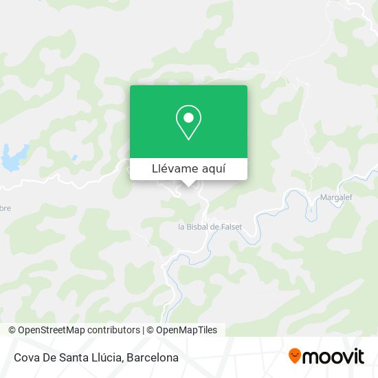 Mapa Cova De Santa Llúcia