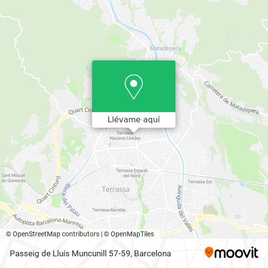 Mapa Passeig de Lluís Muncunill 57-59