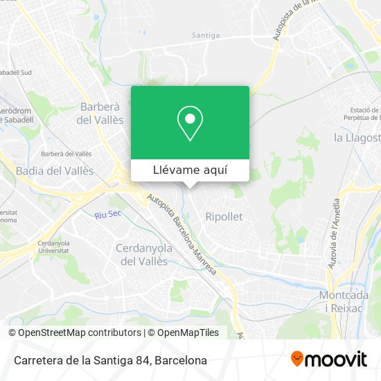 Mapa Carretera de la Santiga 84