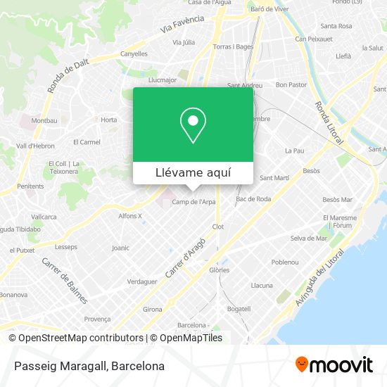 Mapa Passeig Maragall