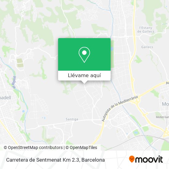 Mapa Carretera de Sentmenat Km 2.3