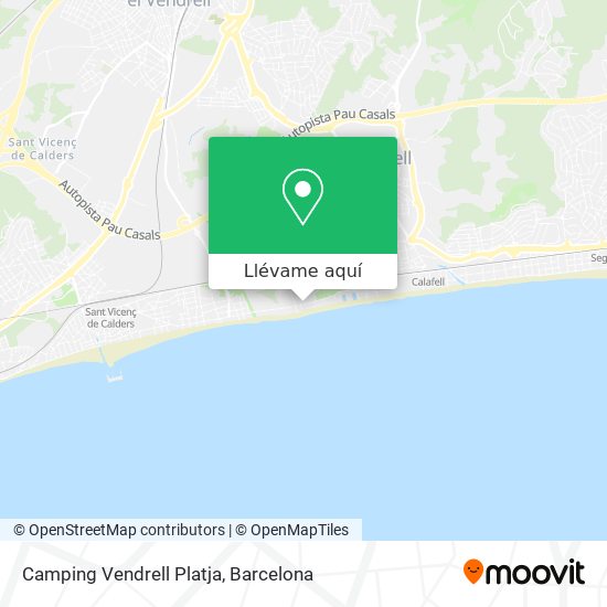 Mapa Camping Vendrell Platja