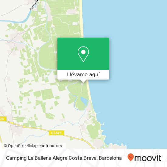 Mapa Camping La Ballena Alegre Costa Brava