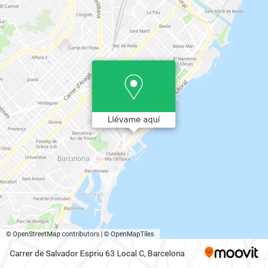 Mapa Carrer de Salvador Espriu 63 Local C