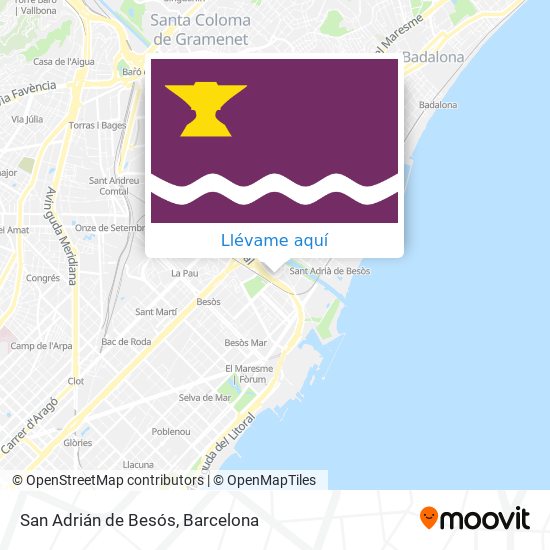 Mapa San Adrián de Besós