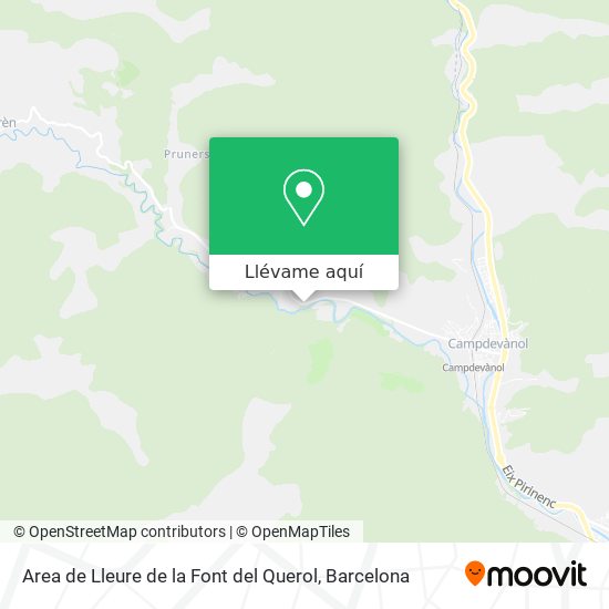 Mapa Area de Lleure de la Font del Querol