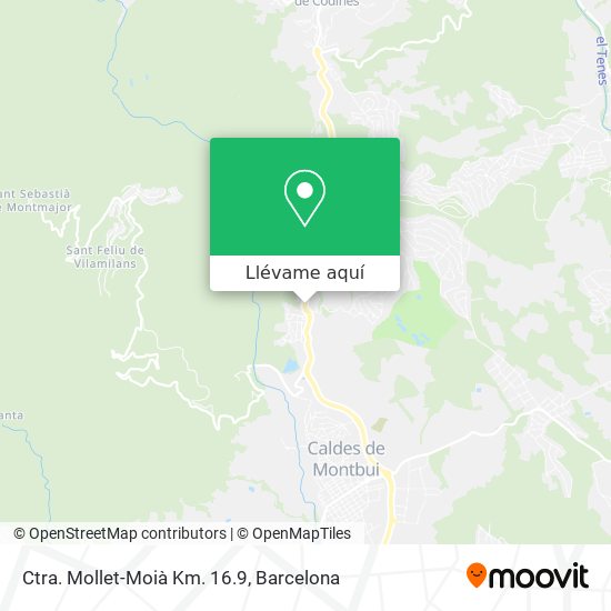 Mapa Ctra. Mollet-Moià Km. 16.9