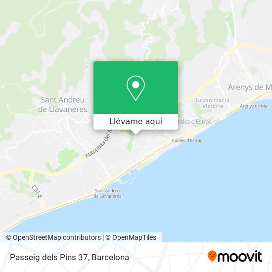 Mapa Passeig dels Pins 37