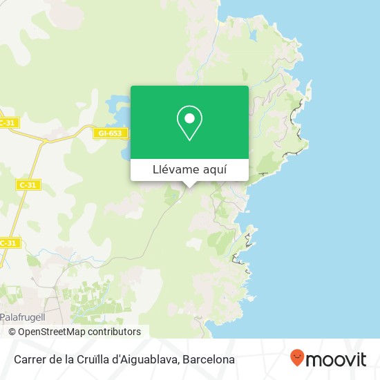 Mapa Carrer de la Cruïlla d'Aiguablava