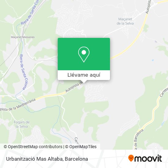 Mapa Urbanització Mas Altaba
