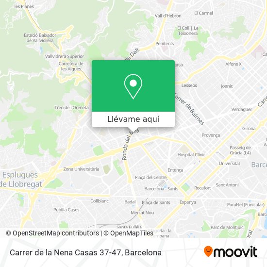 Mapa Carrer de la Nena Casas 37-47