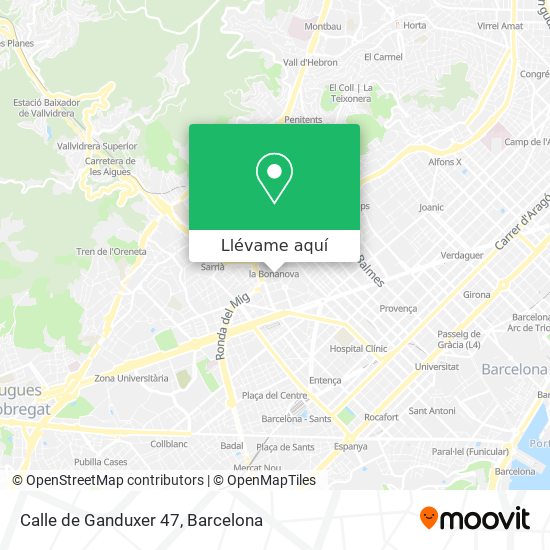 Mapa Calle de Ganduxer 47