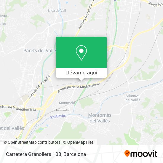 Mapa Carretera Granollers 108
