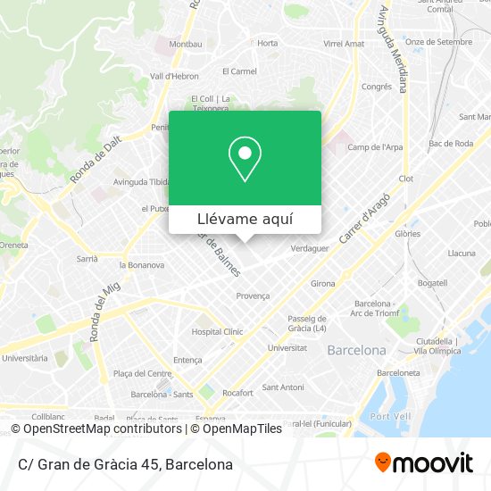 Mapa C/ Gran de Gràcia 45