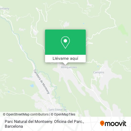 Mapa Parc Natural del Montseny. Oficina del Parc.