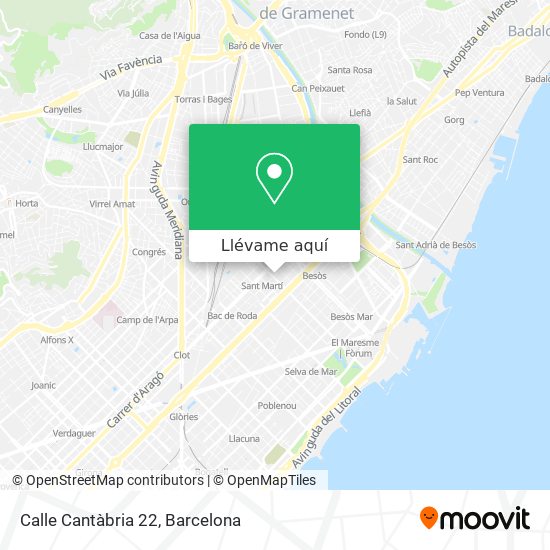 Mapa Calle Cantàbria 22