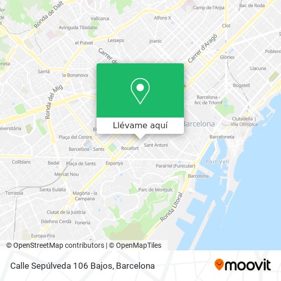 Mapa Calle Sepúlveda 106 Bajos