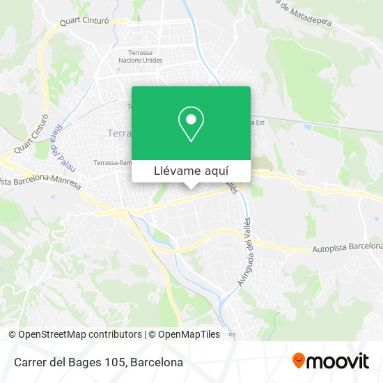 Mapa Carrer del Bages 105