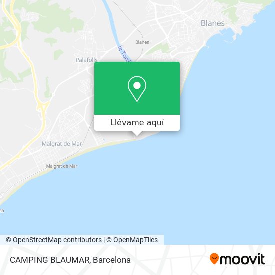 Mapa CAMPING BLAUMAR