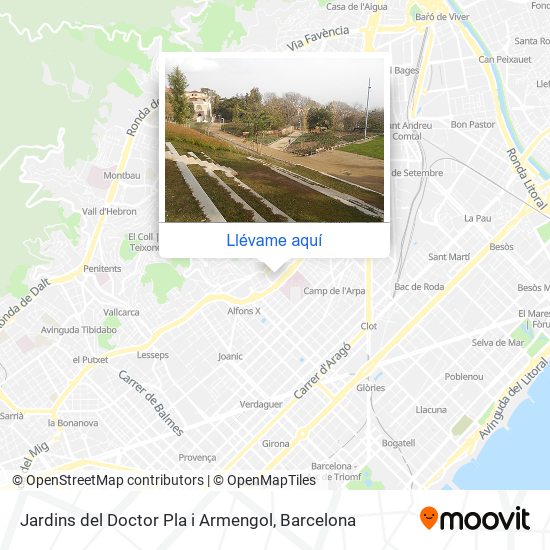 Mapa Jardins del Doctor Pla i Armengol