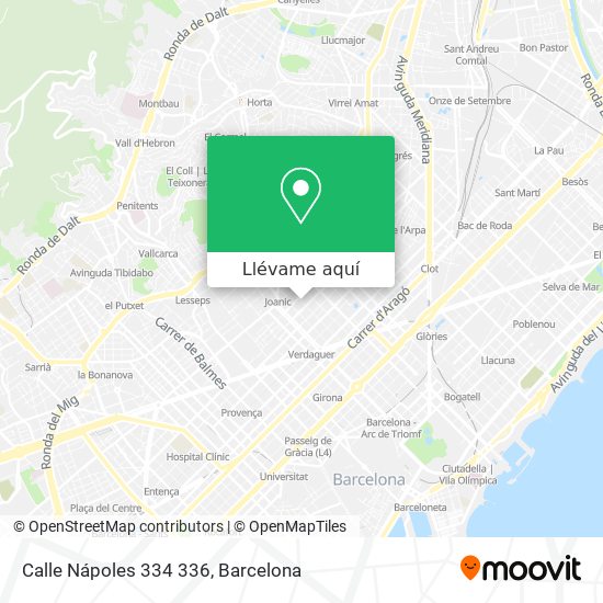 Mapa Calle Nápoles 334 336