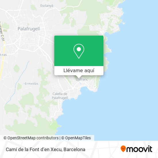 Mapa Camí de la Font d'en Xecu