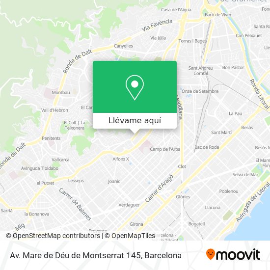 Mapa Av. Mare de Déu de Montserrat 145