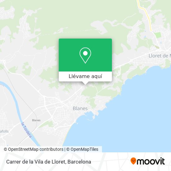 Mapa Carrer de la Vila de Lloret